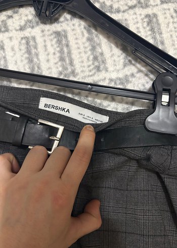 Kemerli pileli Mini Etek - Görsel 2