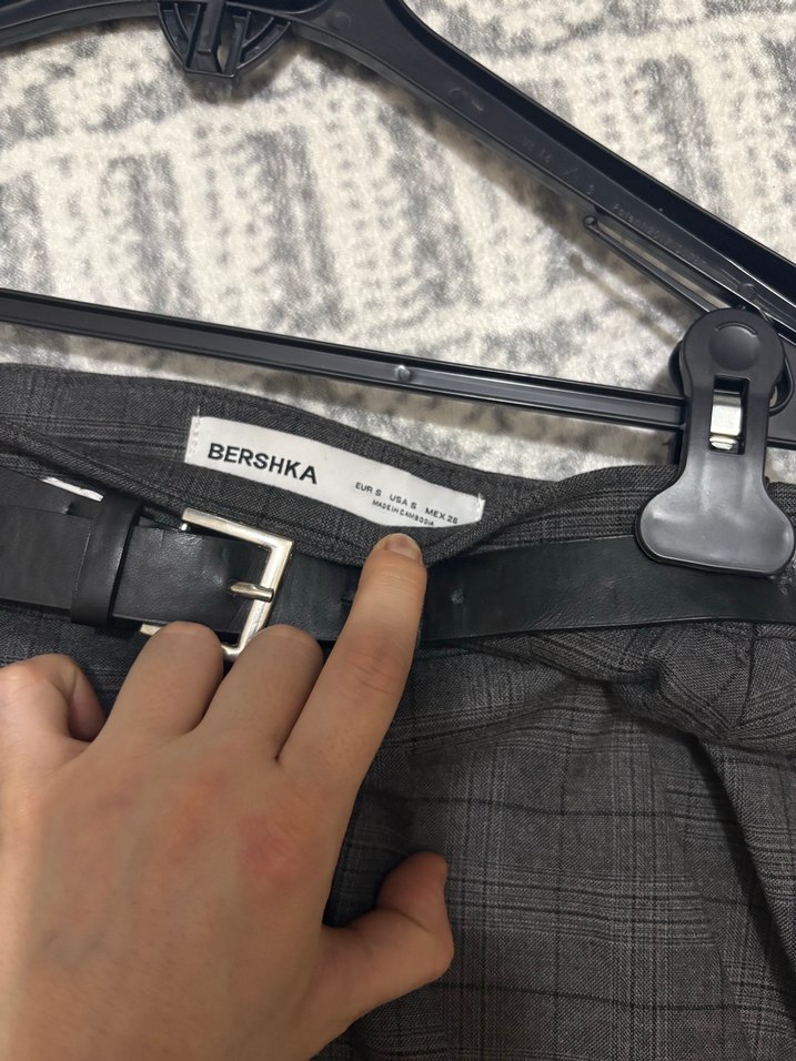 Kemerli pileli Mini Etek - Görsel 2