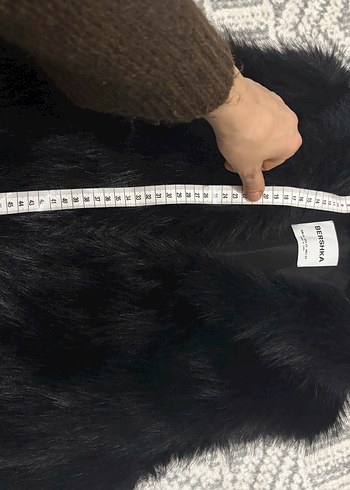 Bershka siyah Kürklü Kadın Yelek - Görsel 3