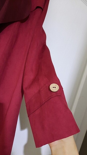 m Beden bordo Renk Kadife trenckot
