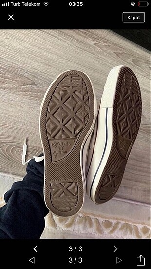 37 Beden krem orjinal converse