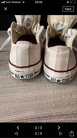 Converse krem orjinal converse