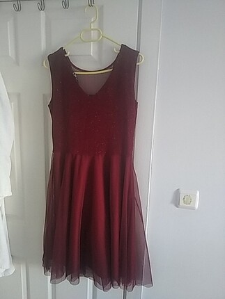 xl Beden bordo Renk Elbise