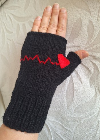 El Örgüsü Parmaksız Eldiven - Görsel 2