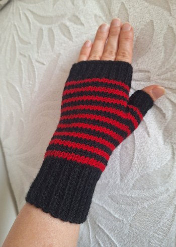 El Örgüsü Parmaksız Eldiven - Görsel 2