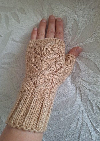 El Örgüsü Parmaksız Eldiven - Görsel 2