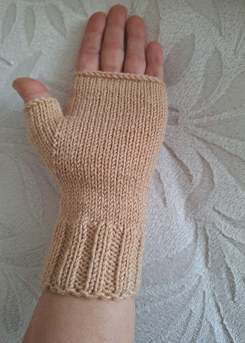 El Örgüsü Parmaksız Eldiven - Görsel 3