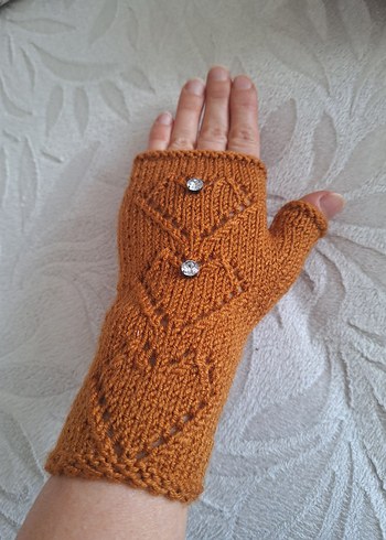 El Örgüsü Parmaksız Eldiven - Görsel 2