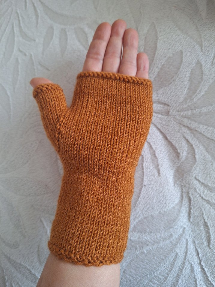 El Örgüsü Parmaksız Eldiven - Görsel 3