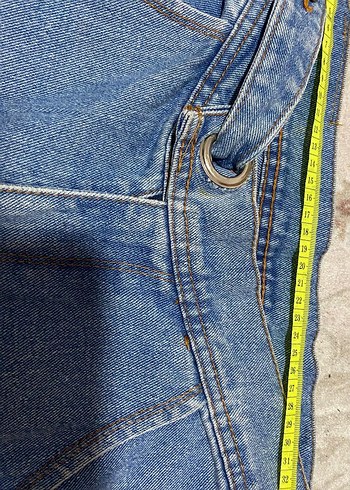 Düğmeli Mavi Kadın Denim Pantolon - Görsel 6