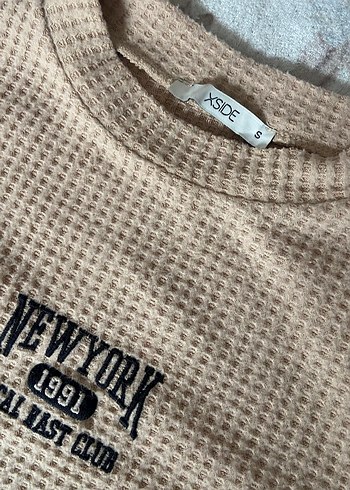 Bej Renkli Uzun Kollu Örgü Kadın Kazak - Görsel 3