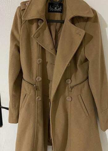 Bej Midi Kadın Kaban - Görsel 4