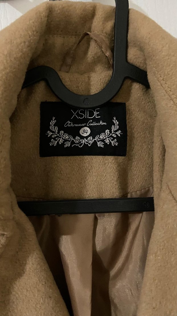 Bej Midi Kadın Kaban - Görsel 3