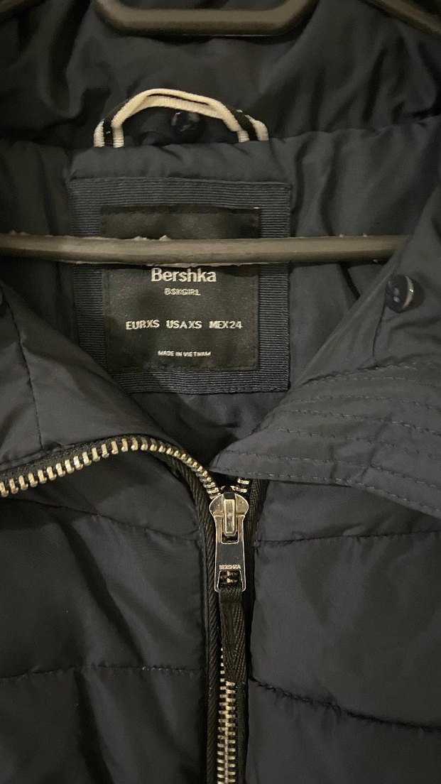 Lacivert Fermuarlı Kadın Kışlık Mont - Görsel 3