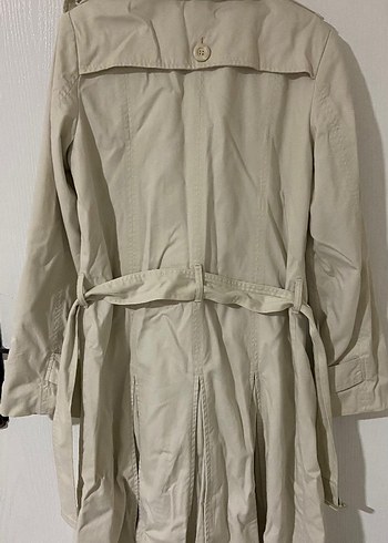 Bej Düğmeli Kadın Trençkot - Görsel 5