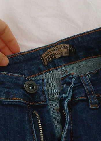 28 Beden lacivert Renk Nakışlı Lacivert Bohem Kadın Kot Pantolon