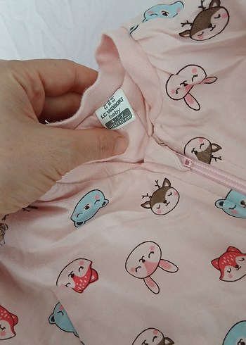 5 Yaş Beden Kız Çocuk Fermuarlı Tulum Pijama