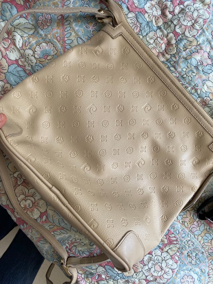 Bej Nakışlı Deri Kadın Çanta - Görsel 3