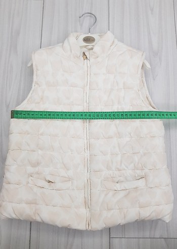 Beyaz Fermuarlı Kız Çocuk Yelek - Görsel 6