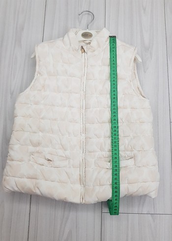 Beyaz Fermuarlı Kız Çocuk Yelek - Görsel 5