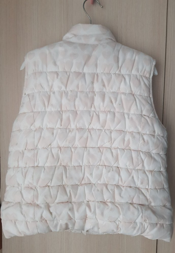 Beyaz Fermuarlı Kız Çocuk Yelek - Görsel 2