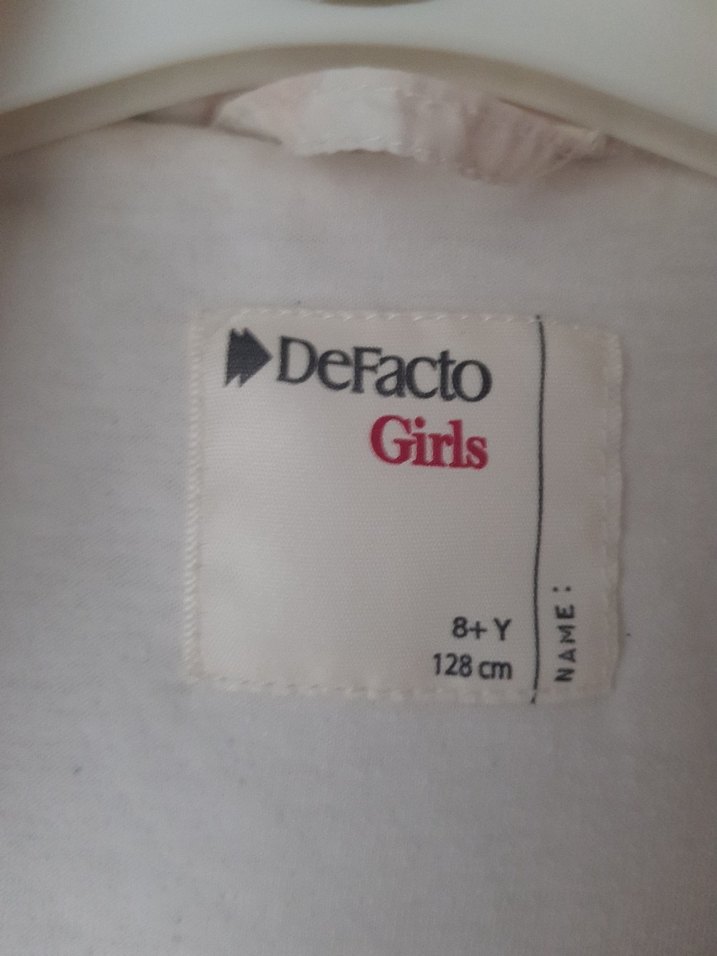 Beyaz Fermuarlı Kız Çocuk Yelek - Görsel 3