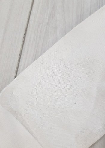 Kız Çocuk Beyaz Düğmeli Pamuk Hırka - Görsel 3