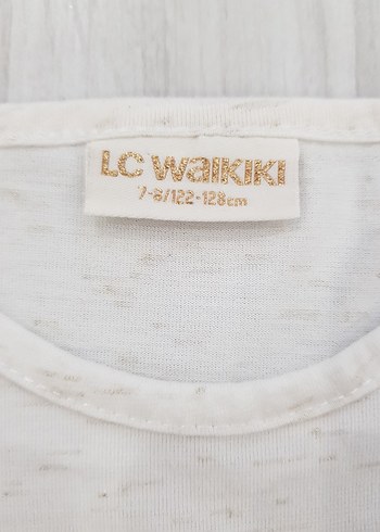 Kız Çocuk Beyaz Pamuklu Kısa Kollu Tişört - Görsel 6