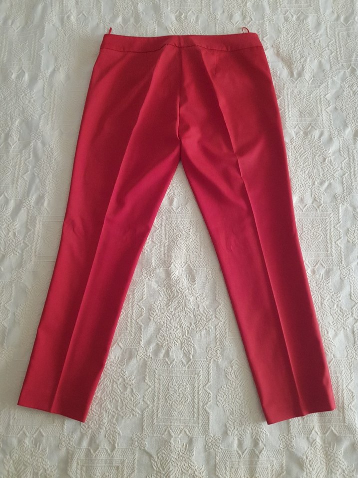 Koton Parlak Kırmızı Kadın Kumaş Pantolon - Görsel 2