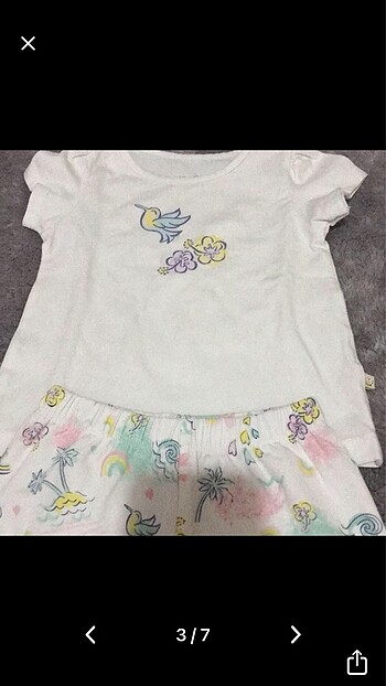 3 Yaş Beden Kız çocuk Pijama takımı