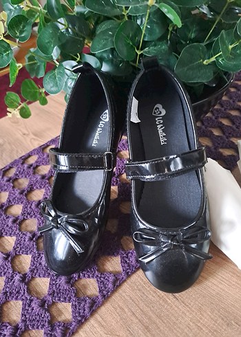 Kızlar için bağcıklı gotik balerin babet - Görsel 3