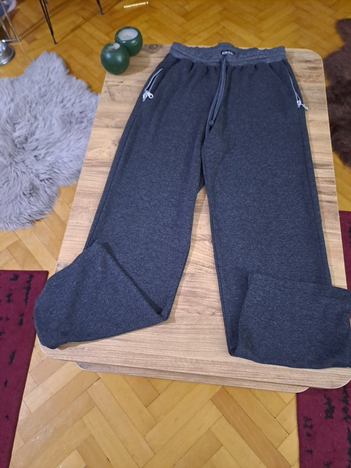 Gri  Eşofman Altı Fermuarlı - Görsel 3