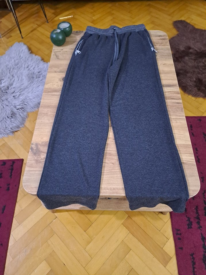 Gri  Eşofman Altı Fermuarlı - Görsel 4