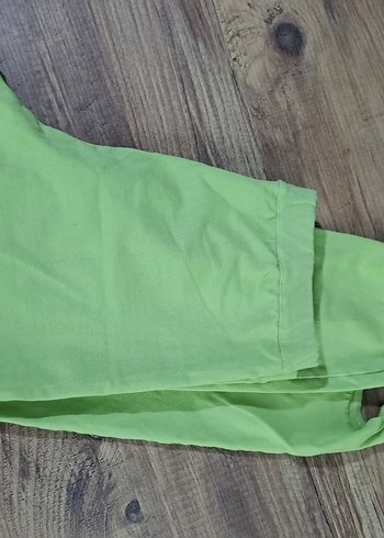 Yeşil Kız Çocuk Tayt Elastik Bel - Görsel 5