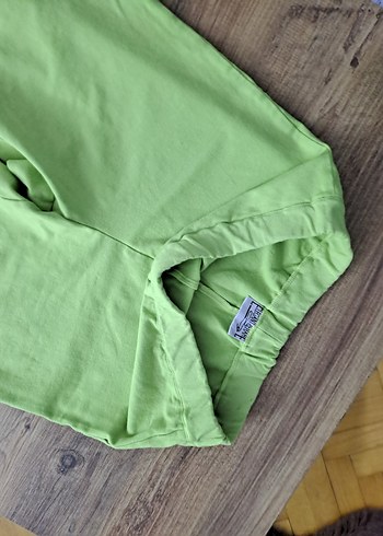 Yeşil Kız Çocuk Tayt Elastik Bel - Görsel 6