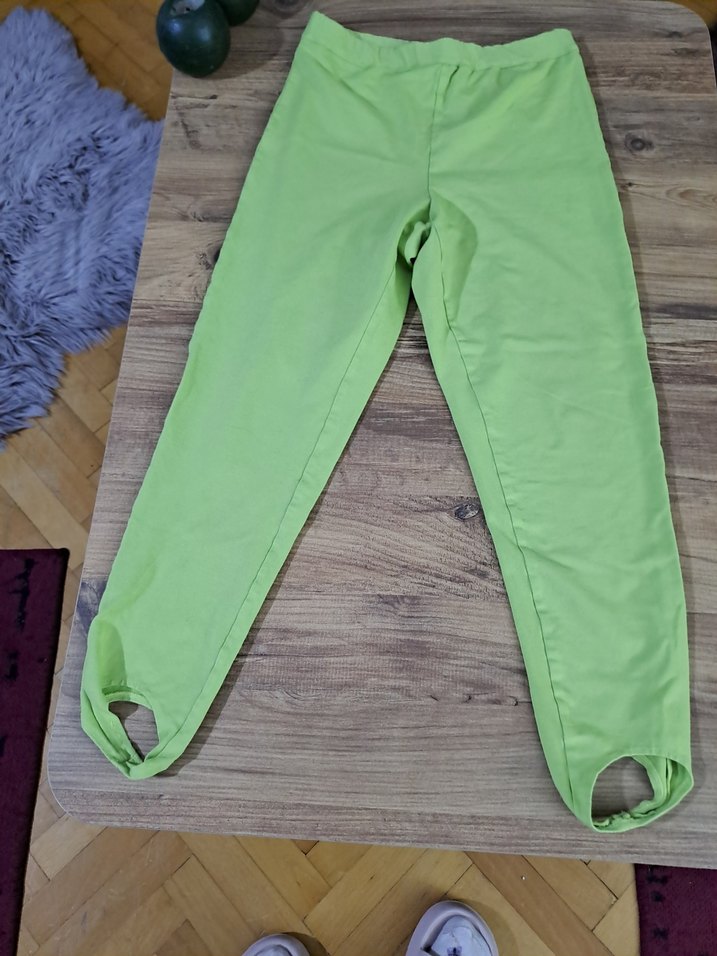 Yeşil Kız Çocuk Tayt Elastik Bel - Görsel 4