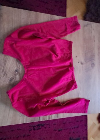 Pembe Uzun Kollu Kız Tişörtü Payetli - Görsel 3