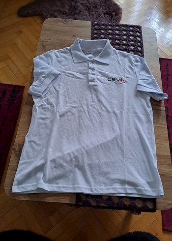 Erkek Beyaz Ceva Nakışlı Polo Tişört (iş kıyafeti) - Görsel 2