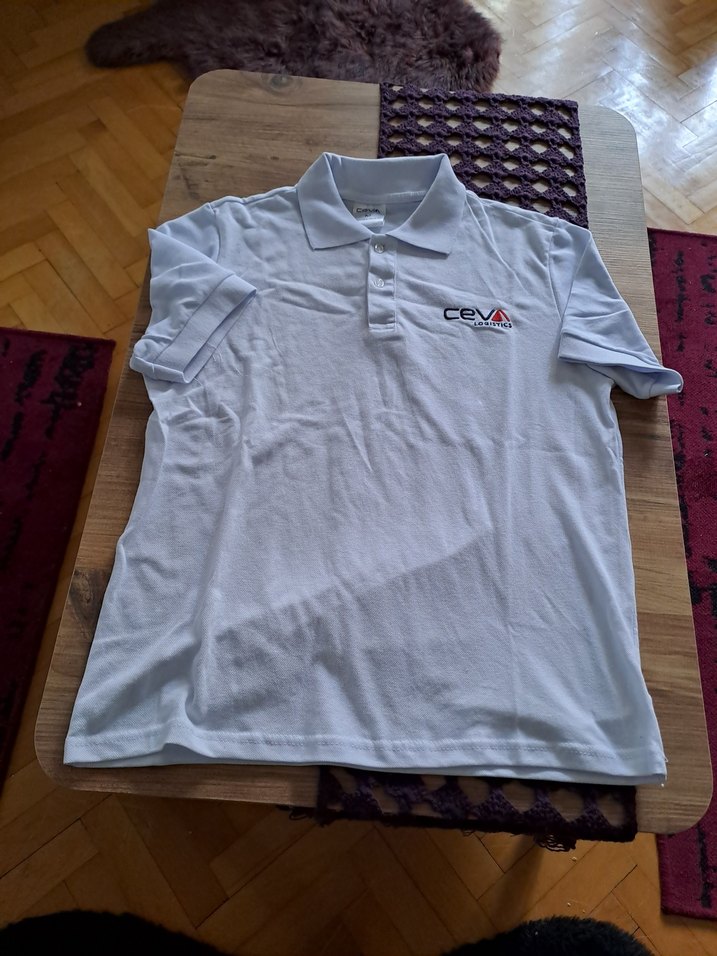 Erkek Beyaz Ceva Nakışlı Polo Tişört (iş kıyafeti) - Görsel 2