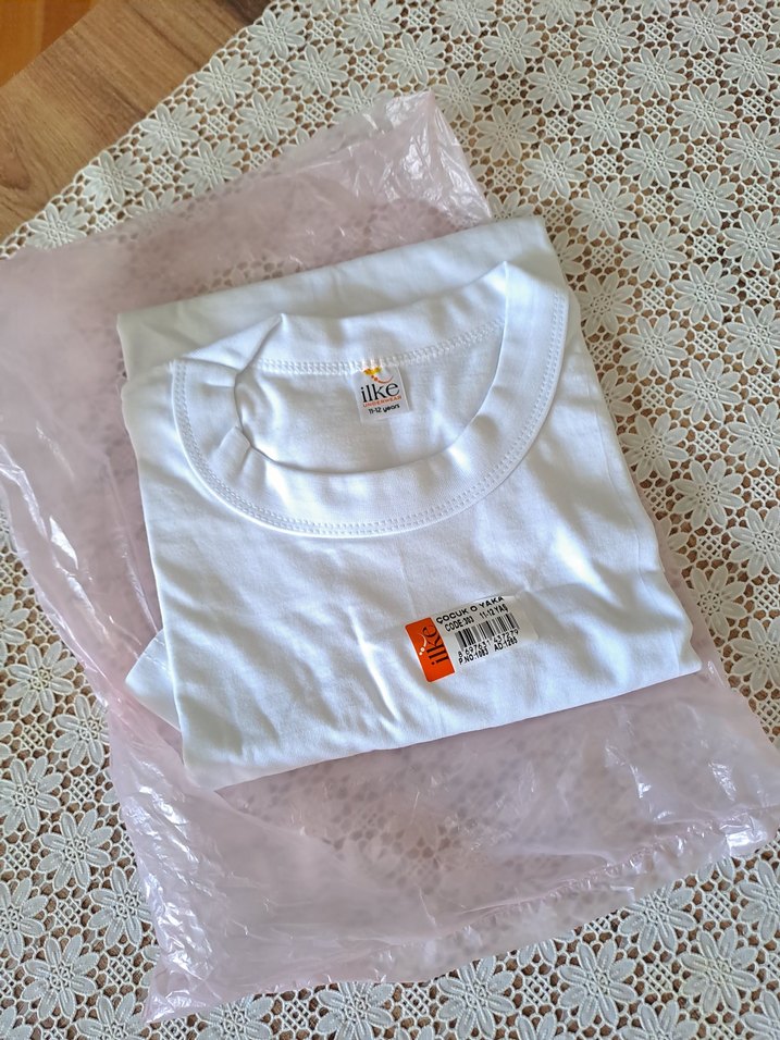 Beyaz Çocuk Atlet Tişört ilke - Görsel 3