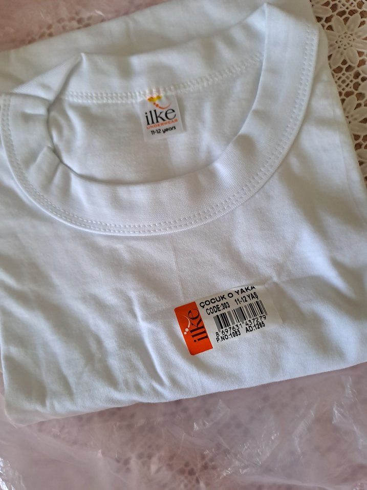 Beyaz Çocuk Atlet Tişört ilke - Görsel 4