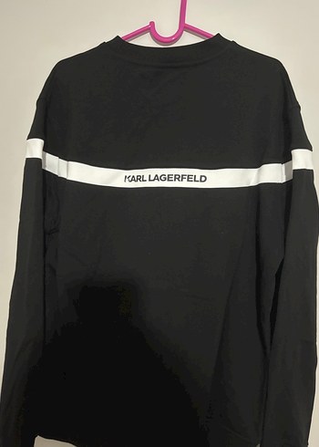 Siyah Karl Sweatshirt, Uzun Kollu, Fermuarlı - Görsel 2