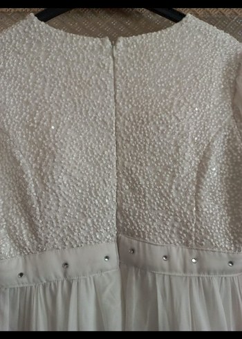 Bohem Uzun Kollu Beyaz A Kesim Gelinlik - Görsel 7