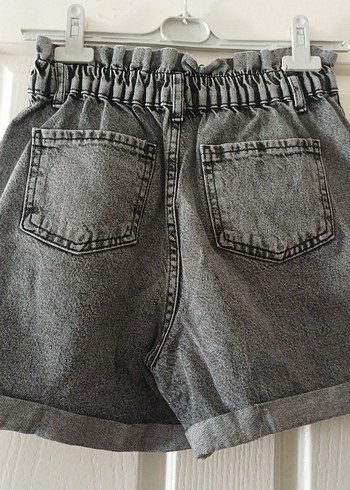 Diğer Düğmeli Gri Kadın Denim Şort