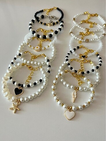  Beden 12 Adet Boncuk Bileklik Set