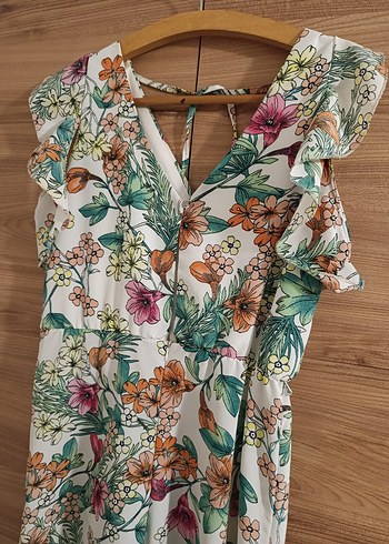 Çiçek Desenli Bohem Uzun Tulum - Görsel 3