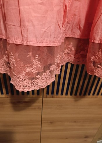 LC Waikiki Pembe Bohem Uzun Keten Elbise