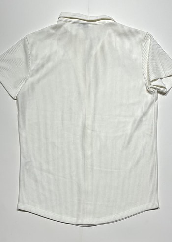 Erkek  Beyaz Kısa Kollu Gömlek - Görsel 7