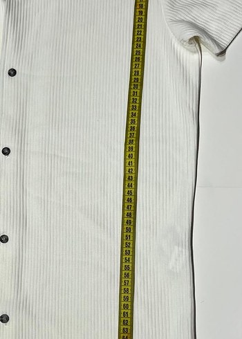 Erkek  Beyaz Kısa Kollu Gömlek - Görsel 5