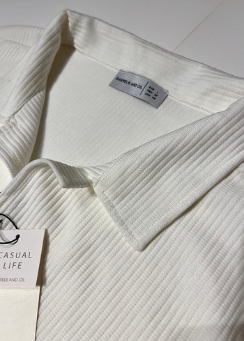 Erkek  Beyaz Kısa Kollu Gömlek - Görsel 2